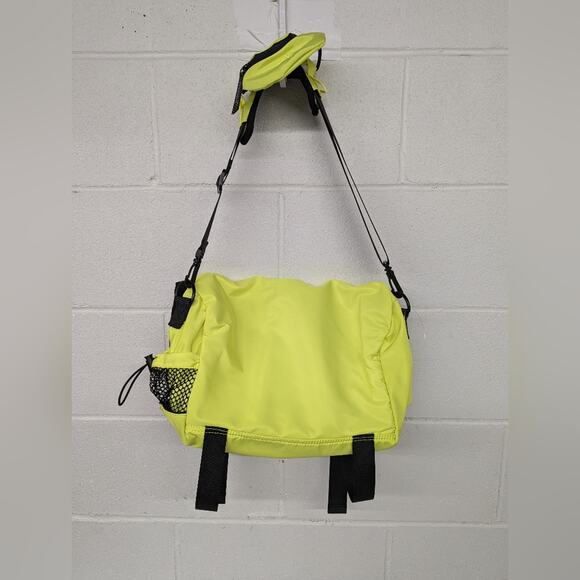 New Free People Movement Move It All Messenger Bag neon green book bag bright - Picture 3 of 8